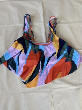 Edel Qual Swim Crop Top Beach Pool Festival Bikini Swimsuit Size M New W/Tags